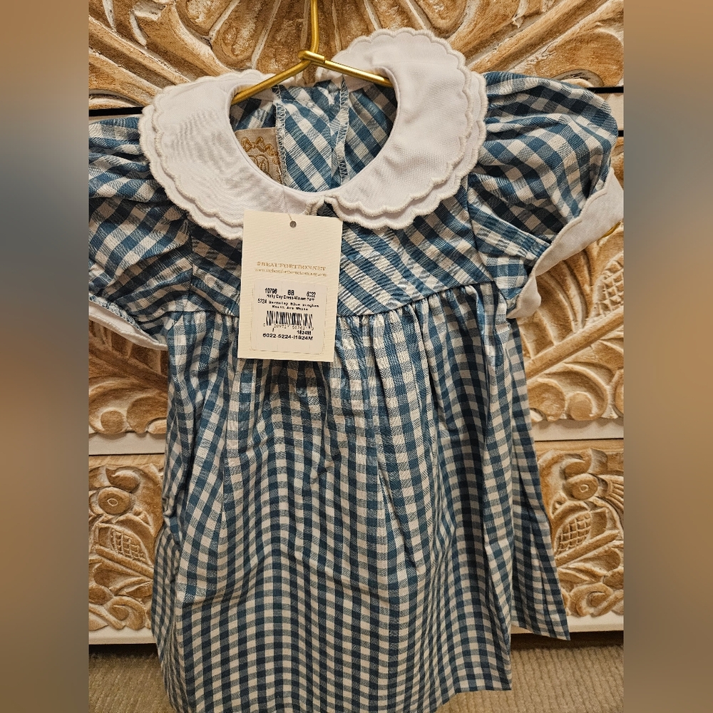The Beaufort Bonnet Company Blue and White Checkered Dress - Picture 3 of 4